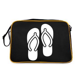Flip-flops icon - Retro Bag - black/gold - Back