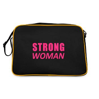 STRONG WOMAN PINK - Retro Tasche - Schwarz/Gold - Hinten