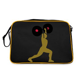 weight lifting - Retro Bag - black/gold - Back