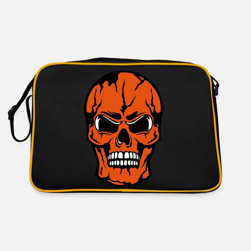 tete de mort crane halloween Sac Retro