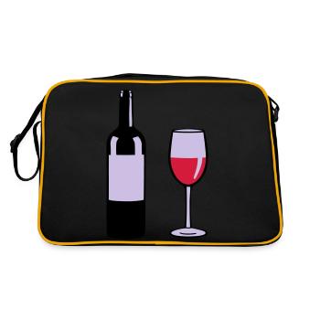 Wine Bottle - Sac Retro - noir/or - Dos