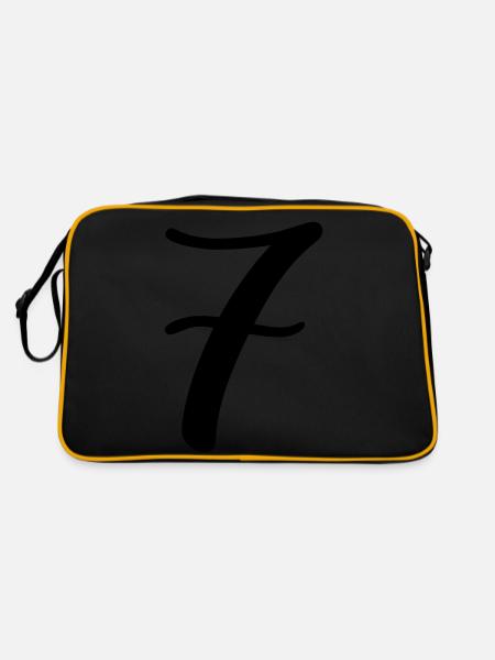 7 - Retro Tasche - Schwarz/Gold - Hinten