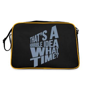 Thats a horrible Idea - Retro Tasche - Schwarz/Gold - Hinten