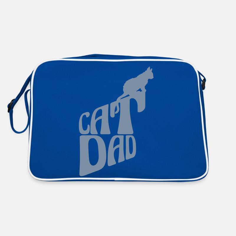 Conception du logo Cat Dad Sac Retro