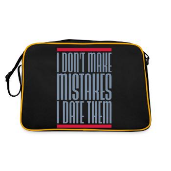 Date Mistakes Quote Logo - Retro Bag - black/gold - Back