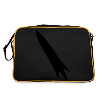 Vecteur de vol spatial spatial de fusée spatiale - Sac Retro - noir/or - Dos