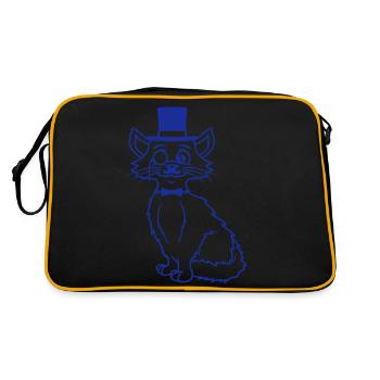 Sir Cat Gentleman Chapeau haut de forme Monocle Rich Gentleman - Sac Retro - noir/or - Dos