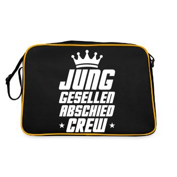 Junggesellen Abschied Crew - Retro Tasche - Schwarz/Gold - Hinten