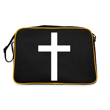 Christian cross of jesus - Retro Bag - black/gold - Back
