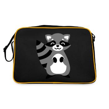 Enfant animal raton laveur cadeau enfant animal raton laveur - Sac Retro - noir/or - Dos
