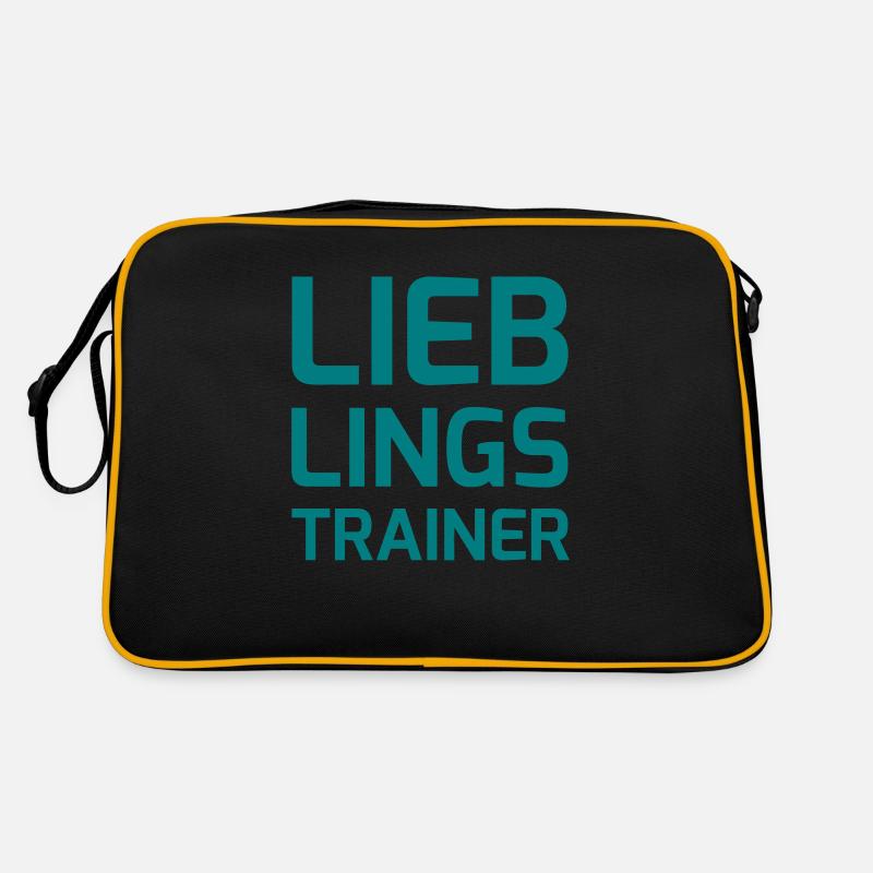 Lieblingstrainer - Retro Tasche - Schwarz/Gold