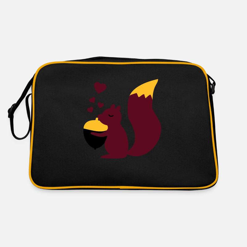 squirell love nuts Retro Tasche
