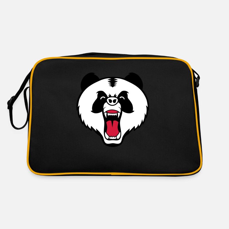 wütend Pandabären Retro Tasche