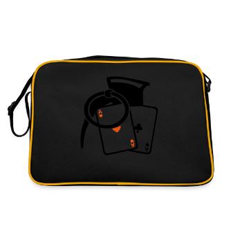 grenade card poker ace - Retro Bag - black/gold - Back