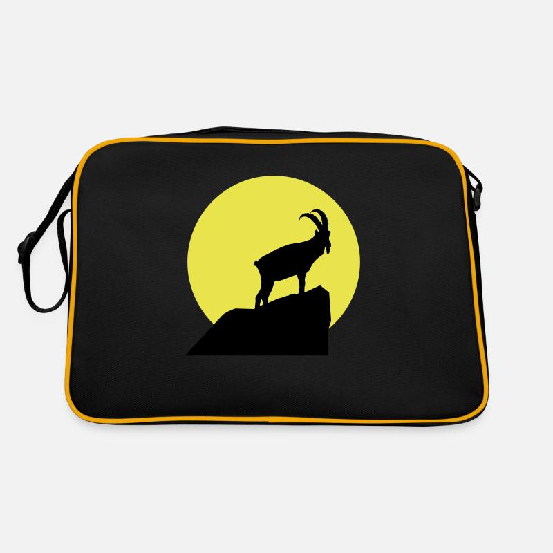 Sternzeichen Steinbock - Retro Tasche - Schwarz/Gold