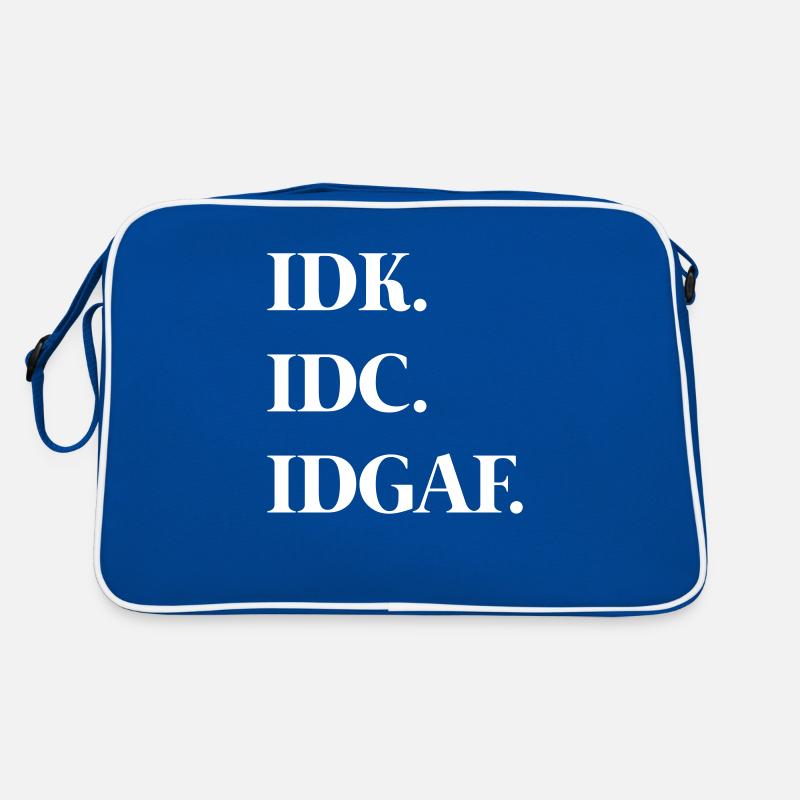 Idk. Idc. Idgaf. Retro Bag