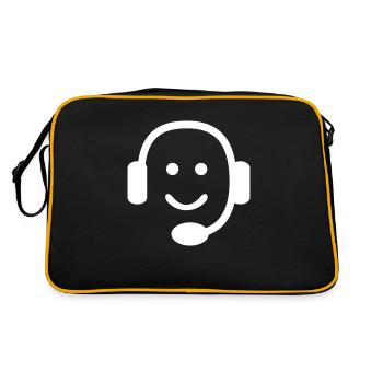 Casque - Sac Retro - noir/or - Dos