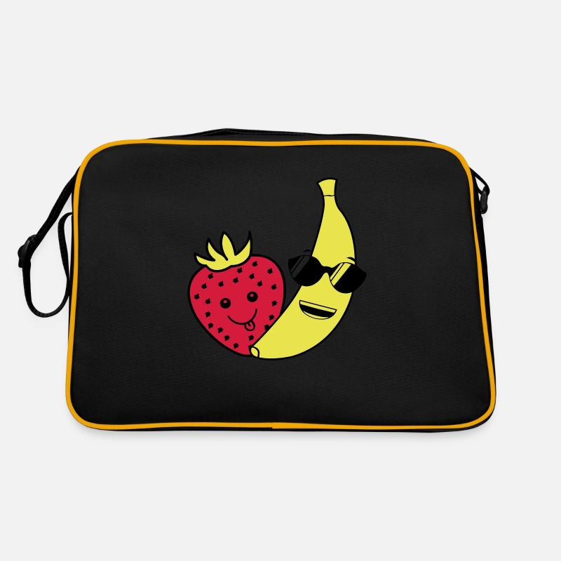 erdbeere banane Retro Tasche