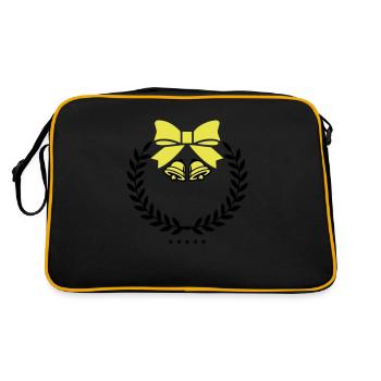 Wreath Bells - Retro Bag - black/gold - Back