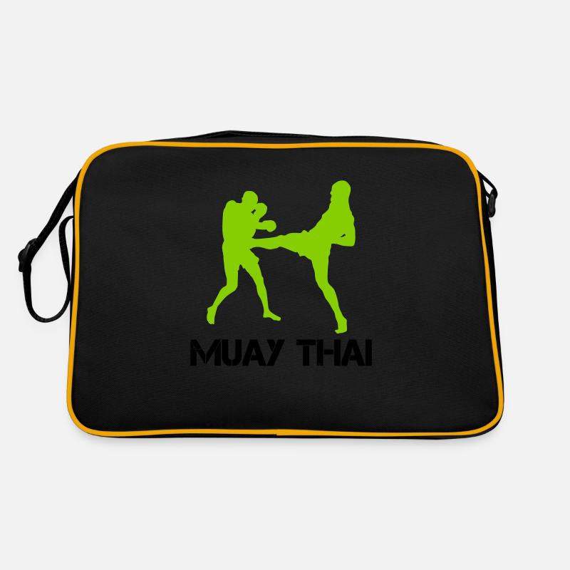 muay thai 1 - Retro Tasche - Schwarz/Gold