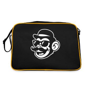 Moustache de Singe Drôle - Sac Retro - noir/or - Dos