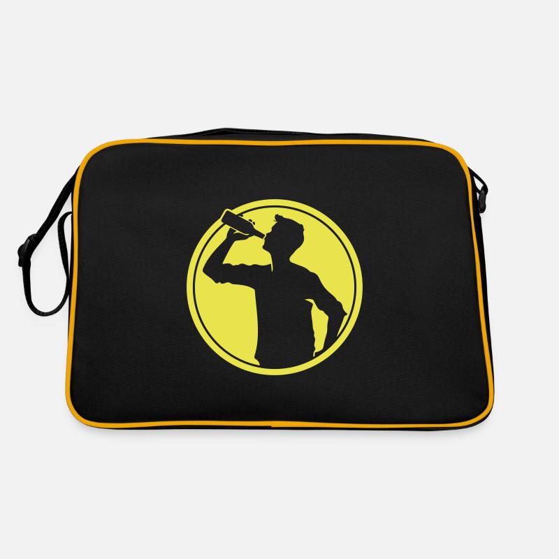 Drinker Beer Silhouette Retro Bag