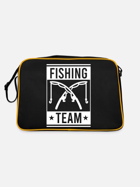 fishing crew - Retro Bag - black/gold - Back