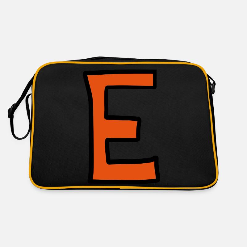 Buchstabe E Comic Cartoon Retro Tasche