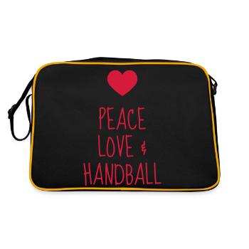 Handball Handballer Handballeur Sport Winner - Retro Bag - black/gold - Back