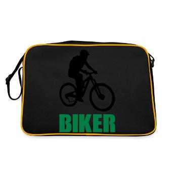 biker - Retro Tasche - Schwarz/Gold - Hinten