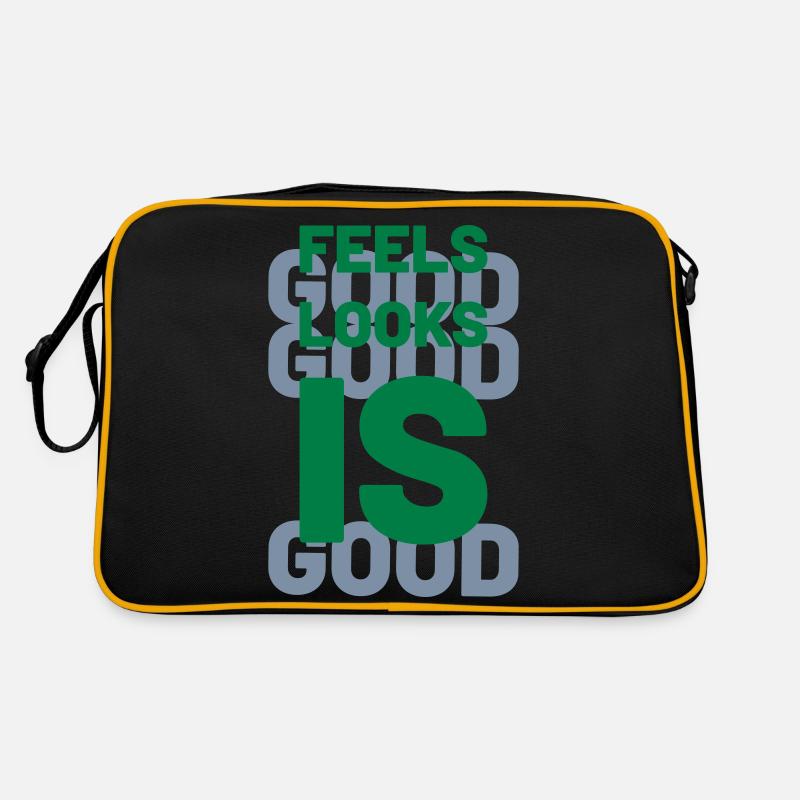 feels good looks good is good - Retro Bag - black/gold
