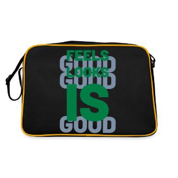 feels good looks good is good - Retro Bag - black/gold - Back