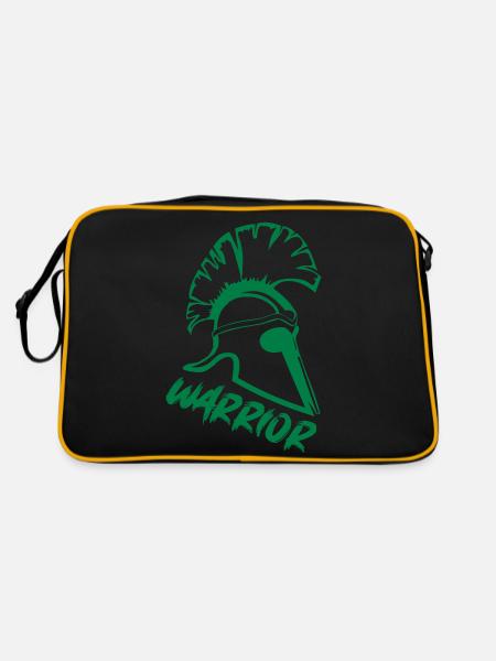 Casque Sparte Warrior - Sac Retro - noir/or - Dos