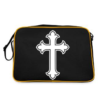 Croix Symbole Chrétien - Sac Retro - noir/or - Dos