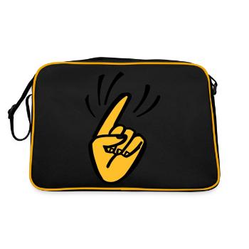Finger Waggle - Retro Bag - black/gold - Back