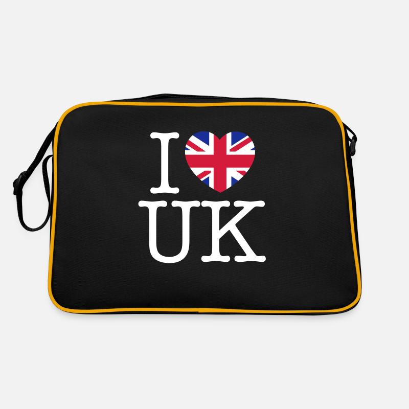 I love UK (White) Retro Bag