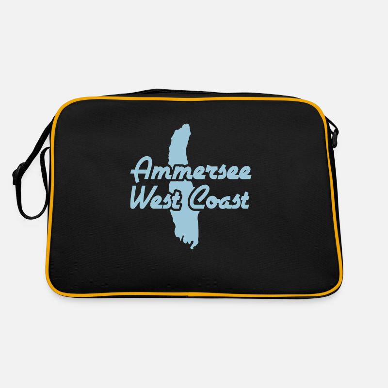 Ammersee West Coast - Retro Tasche - Schwarz/Gold