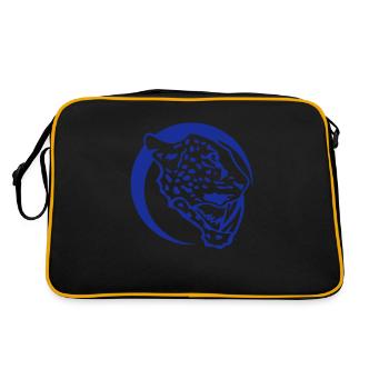 leopards logo animal circle - Retro Bag - black/gold - Back