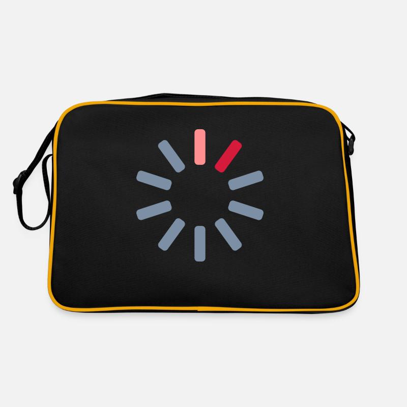 Puffern keine Verbindung Logo Retro Tasche