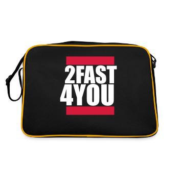 Too Fast for You Saying 2 Too Fast 4 For You - Retro Bag - black/gold - Back