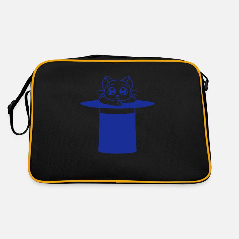 Magical Enchanted Top Hat Wizard Cat Retro Bag