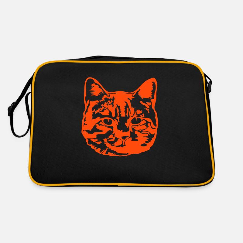 Pretty Cat Realistic Looking Head Face Retro Bag