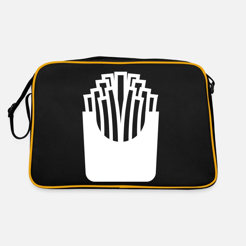 Pommes fast food symbol Retro Tasche