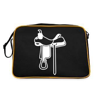 Saddle icon - Retro Bag - black/gold - Back