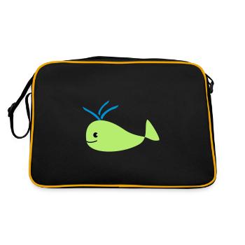 whale - Sac Retro - noir/or - Dos