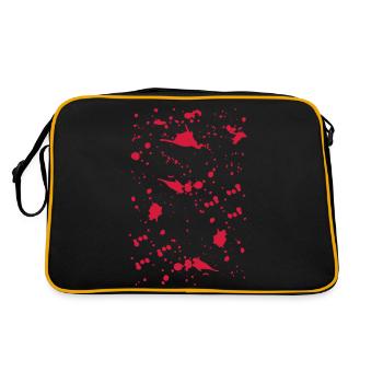 Blood/Paint Splatter - Retro Bag - black/gold - Back
