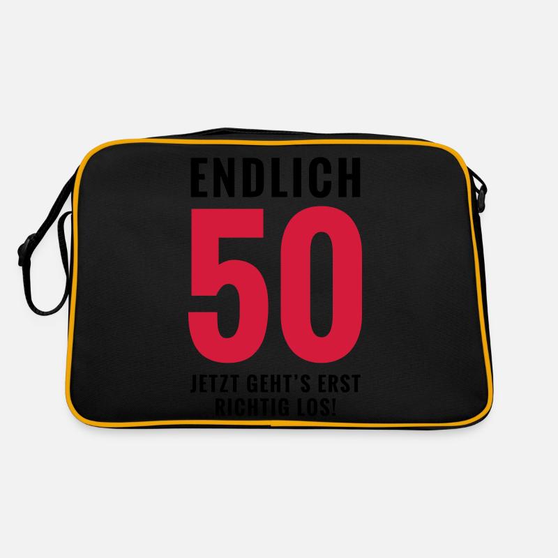 Endlich 50 - Geburtstag Retro Tasche