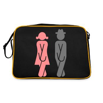 Notdurft Couples / couple in need of the loo (2c) - Retro Bag - black/gold - Back