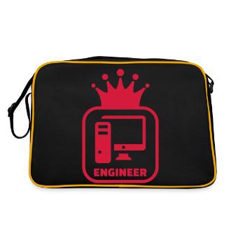 Computer Engineer Informatiker Informaticien - Retro Bag - black/gold - Back