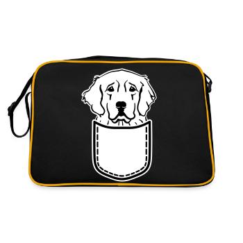 Golden Retriever - Sac Retro - noir/or - Dos
